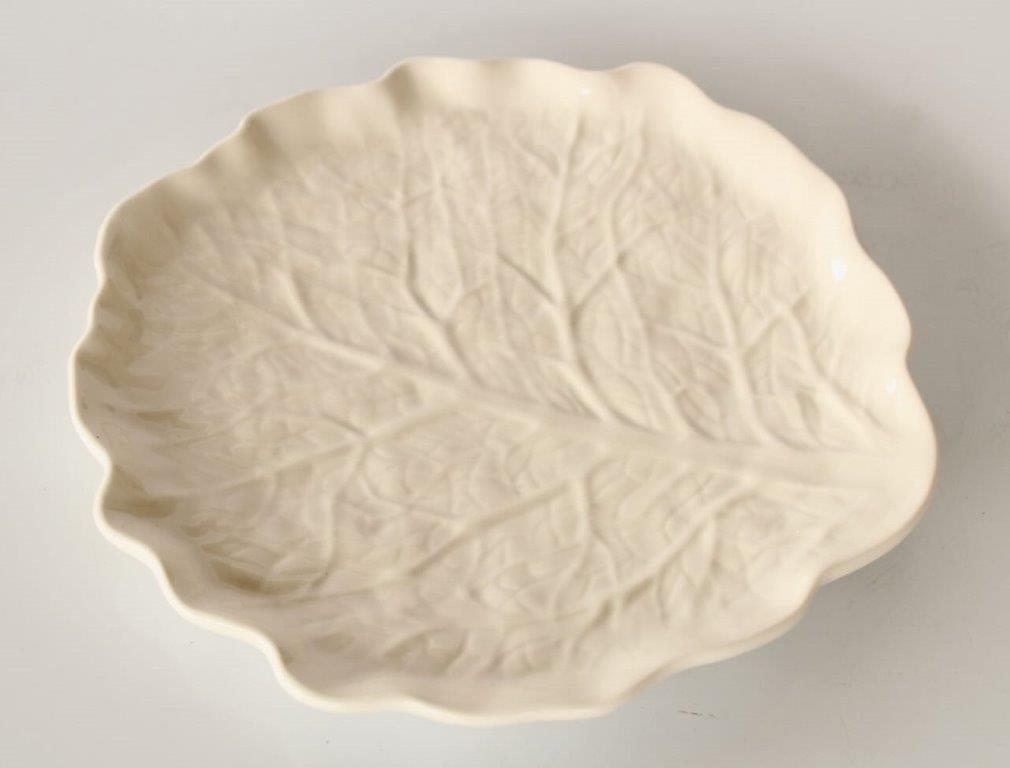 Large White Shaped Cabbage Plate